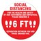 Signmission Social Distancing For Health And Safety Non-Slip Floor Graphic, 7" x 7", FD-C-7-99995 FD-C-7-99995 - alternate 1